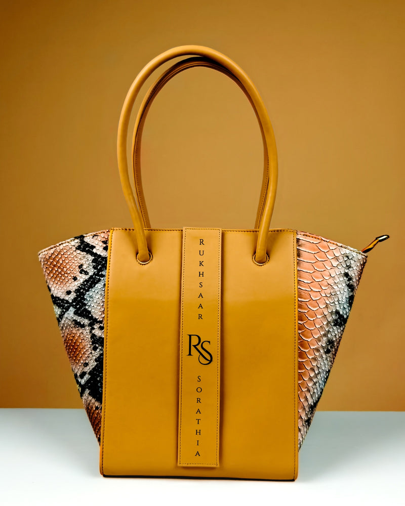 Tote Bags For Women - Tan Exotic Pattern Edition By Tpc Gifts Front Shot 