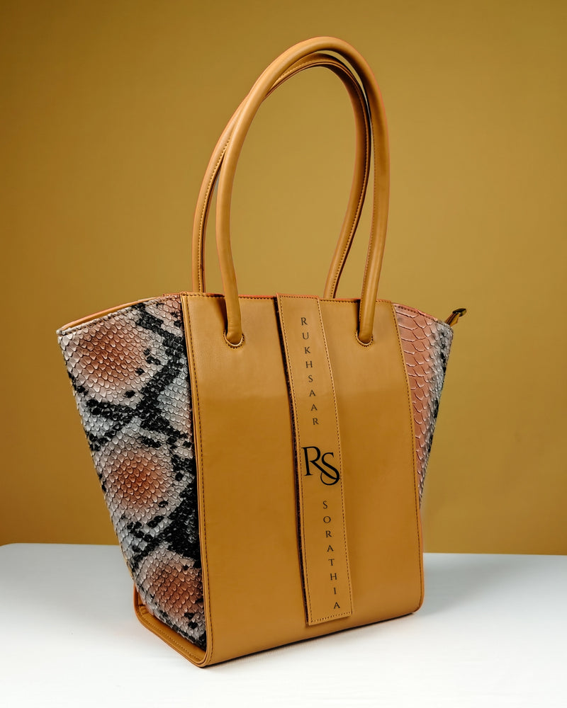 Tote Bags For Women - Tan Exotic Pattern Edition By Tpc Gifts Front Shot 