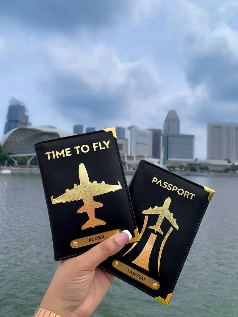 Golden Voyage and Jetsetter Couple Passport Covers