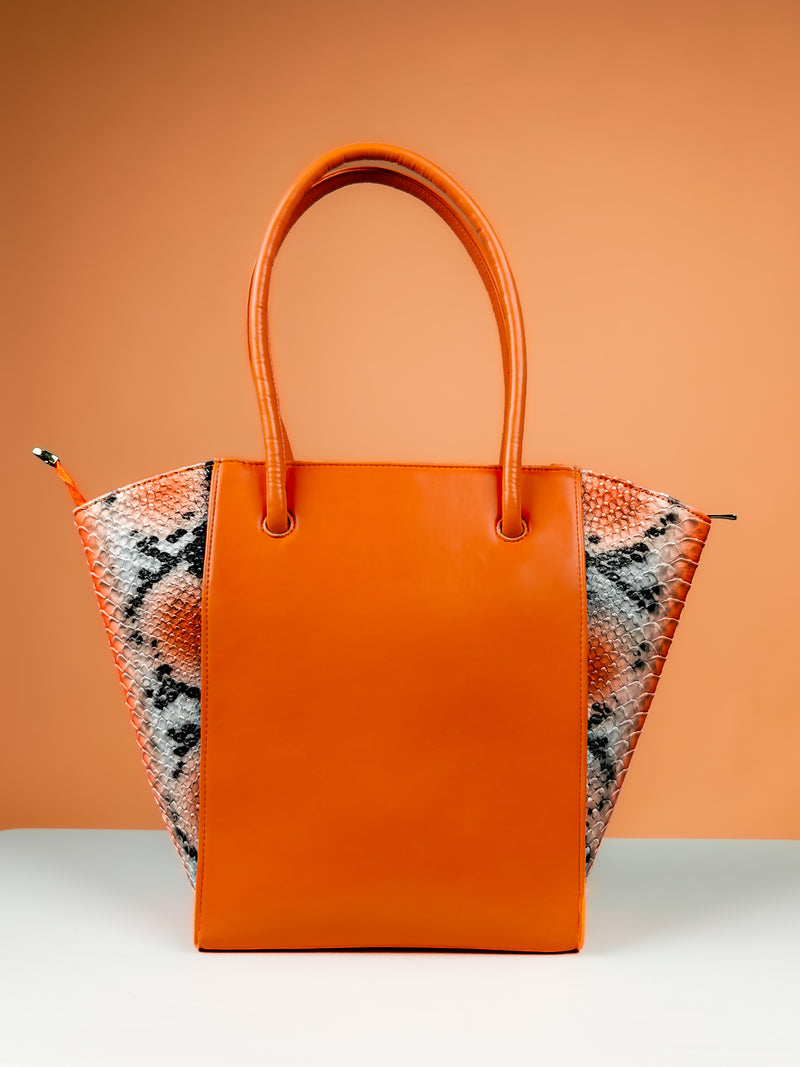 Tote Bags For Women - Orange Oasis Edition Pattern Edition By Tpc Gifts Back Shot 