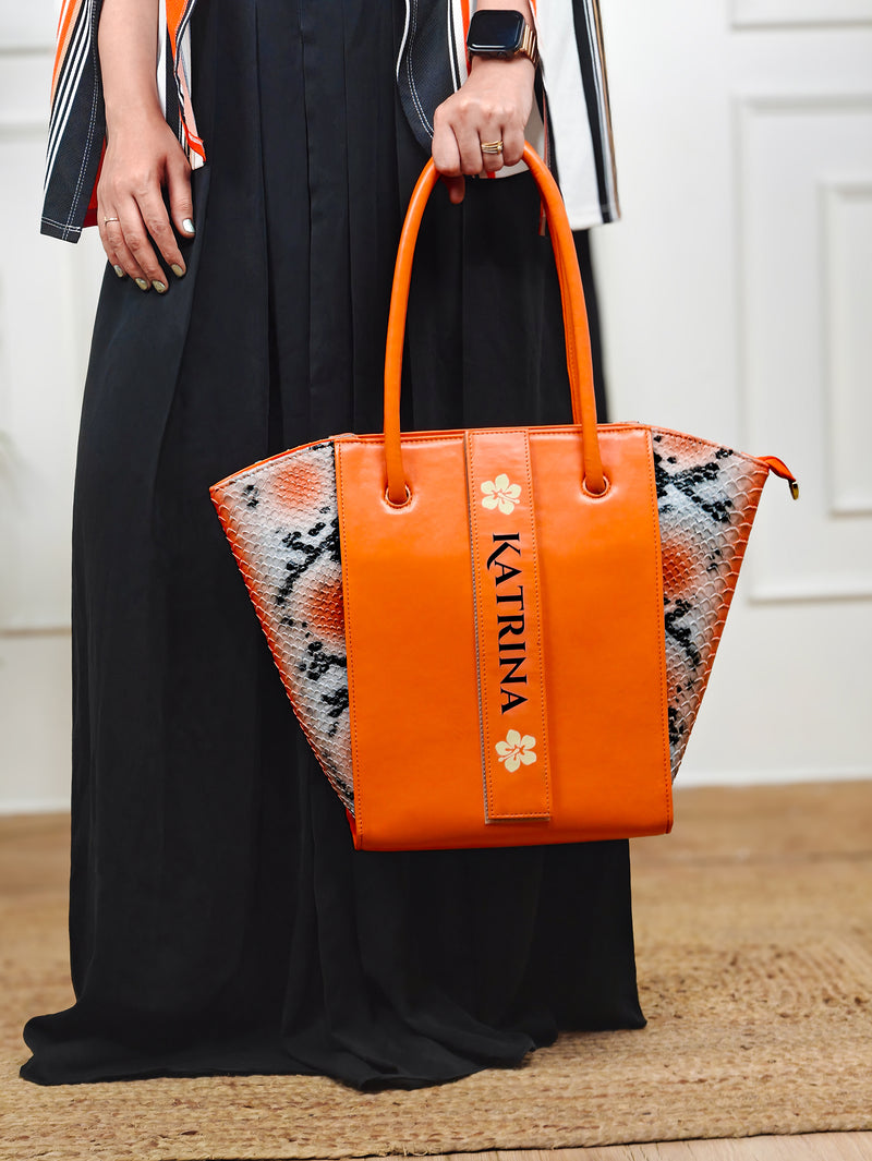 Tote Bags for Women - Orange Oasis Edition